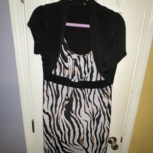 Black and white Animal print dress